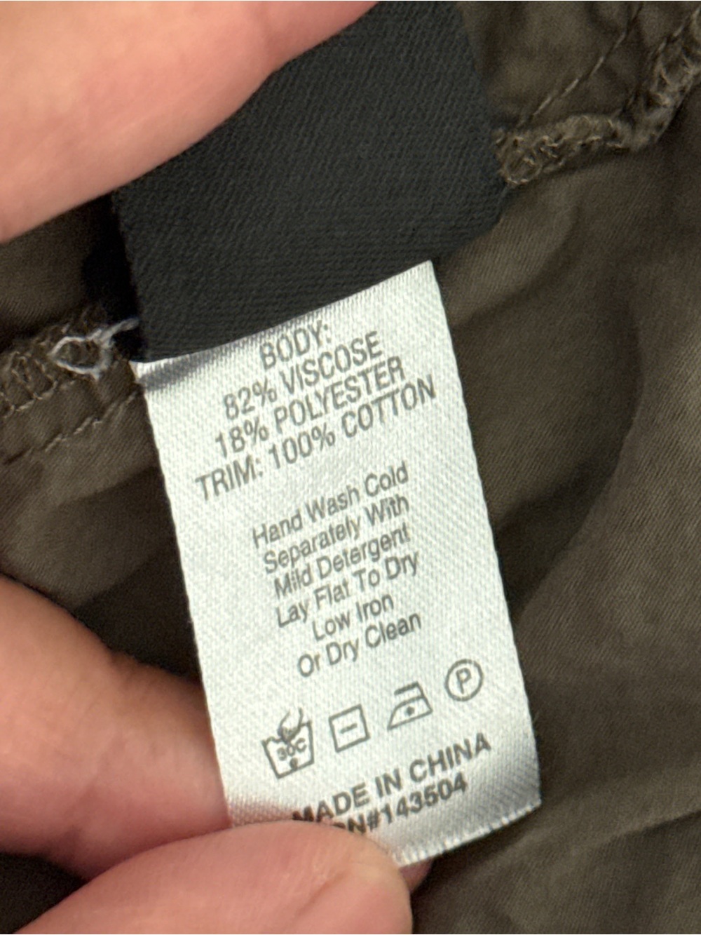 Marie Oliver Barrett mock neck multimedia dress in Olive Green Brown size L - Picture 12 of 12